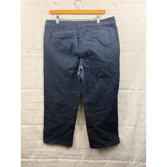 Jaclyn Smith Capris Jeans Womens Size 12 Blue Medium Wash High Waisted - Picture 2 of 5